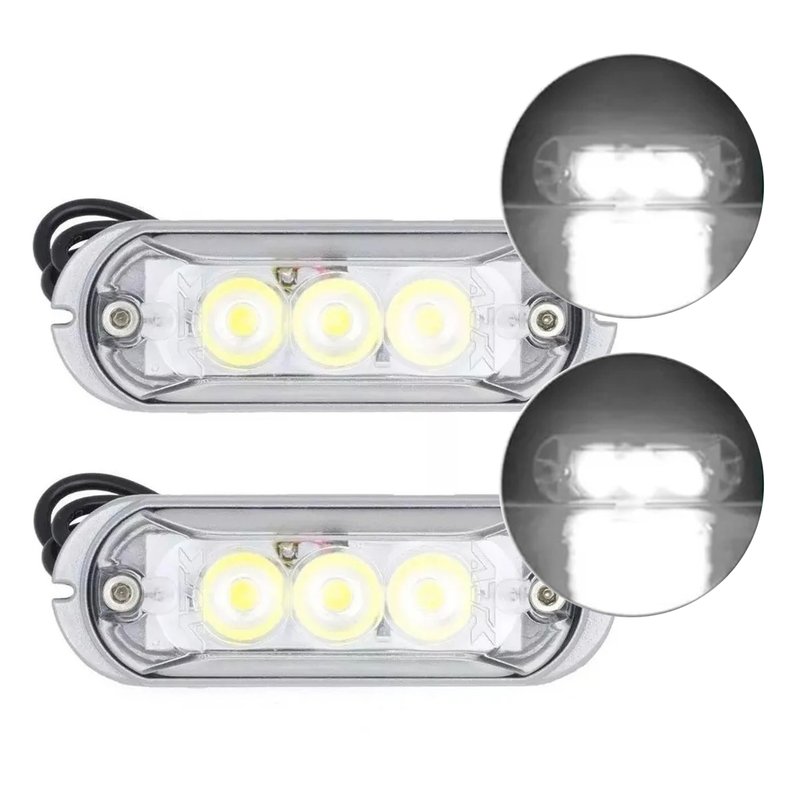 farol strobo slim linha pro ajk sound branco
