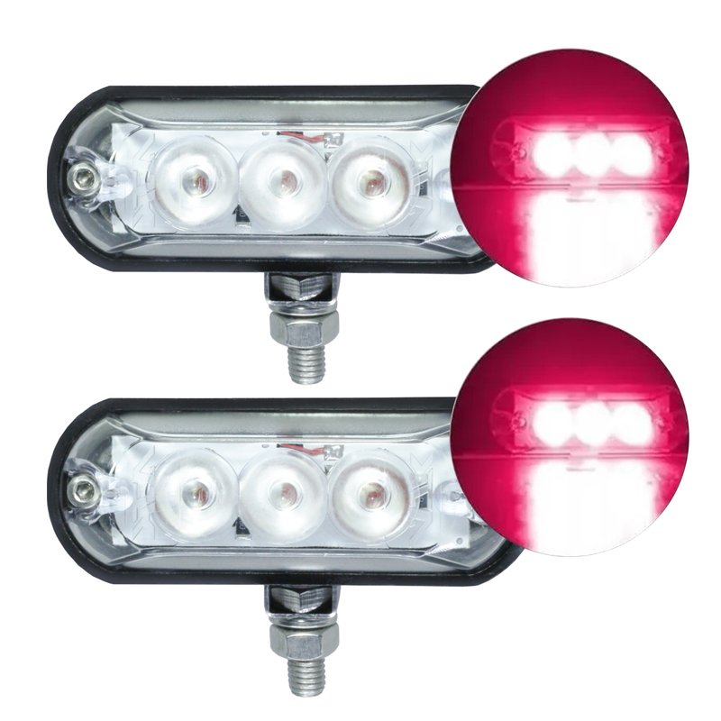 farol strobo articulado linha pro ajk sound vermelho