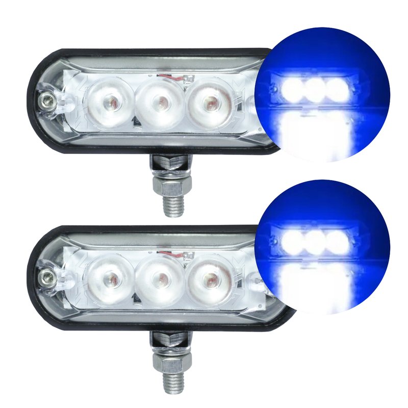 farol strobo articulado linha pro ajk sound azul