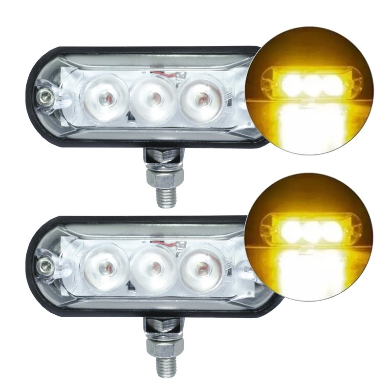 farol strobo articulado linha pro ajk sound ambar