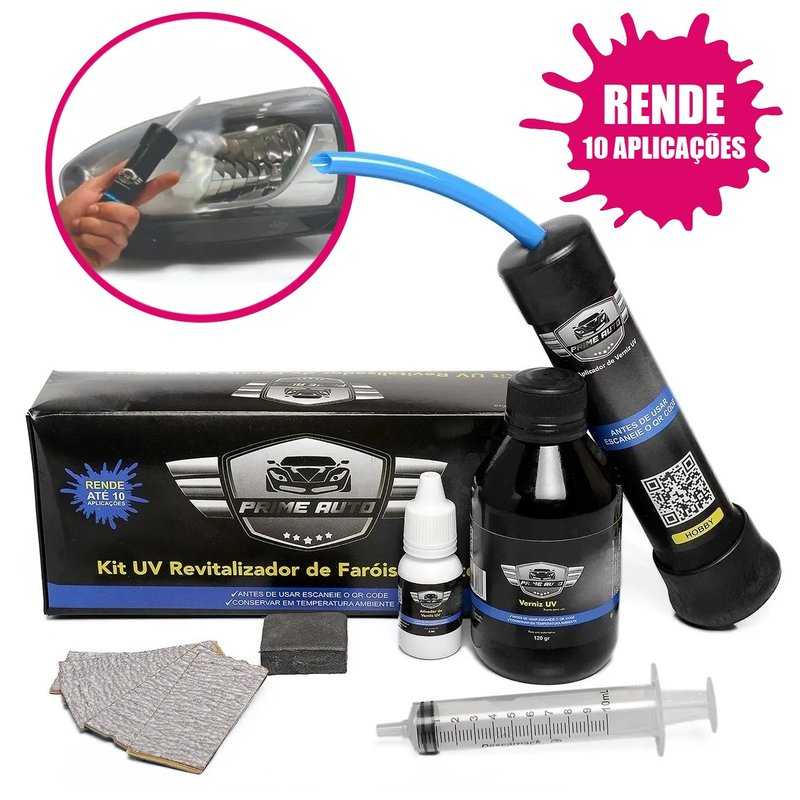 rende kit vapor de polimero revitalizador uv de farol e laterna