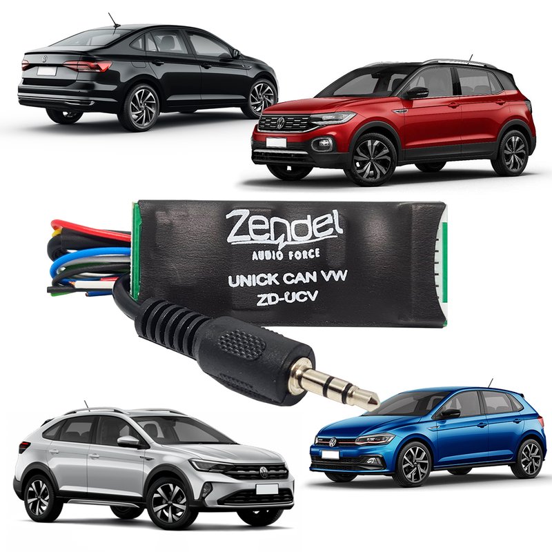 interface controle de volante unick can vw zendel