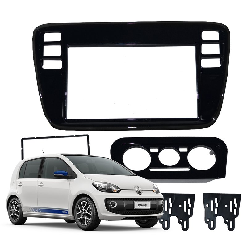 moldura 2 din 7 volkswagem up tsi 2014 a 2016 fiamon 3306 black piano