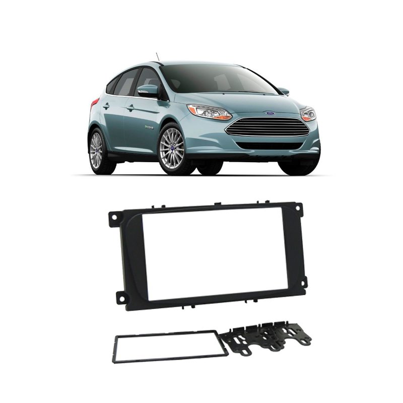 moldura 2 din ford focus 2009 a 2013 padrao jap chi fiamon preto