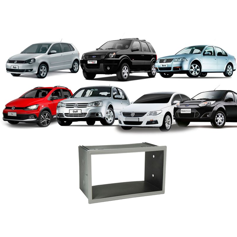 Moldura 2Din Painel Polo Golf Fox Ecosport Fiesta Bora Passat