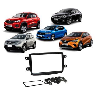 moldura 2 din renault kwid captur duster sandero logan japones chines