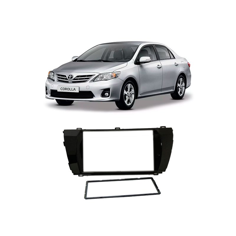 moldura black piano corolla 2014 2015 2016