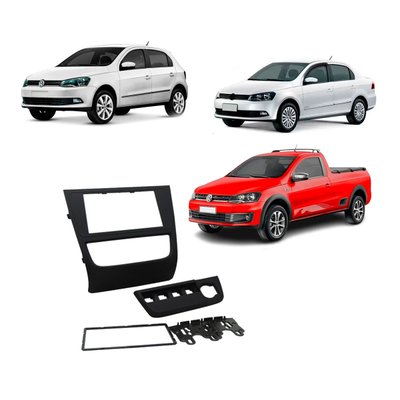 moldura 2 din gol g6 voyage saveiro fiamon 2371 preto
