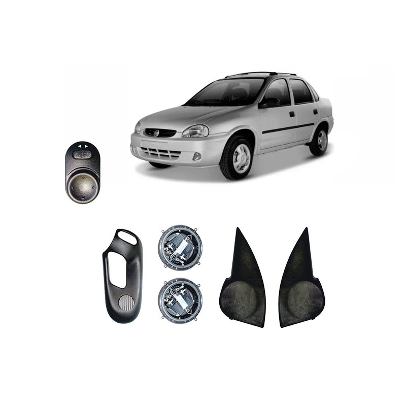 kit retrovisor eletrico corsa classic 1996 em diante tragial