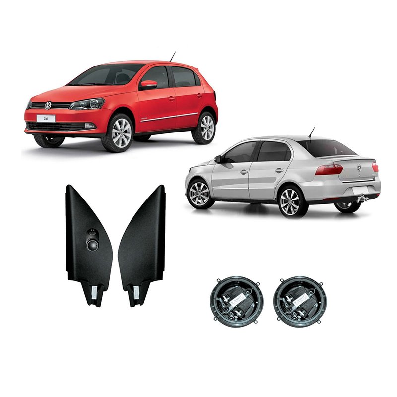 kit retrovisor eletrico vw gol voyage g5 g6 4 portas tragial