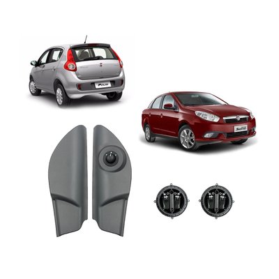 kit retrovisor eletrico palio 2 geracao grand siena 2012 com tilt down tragial