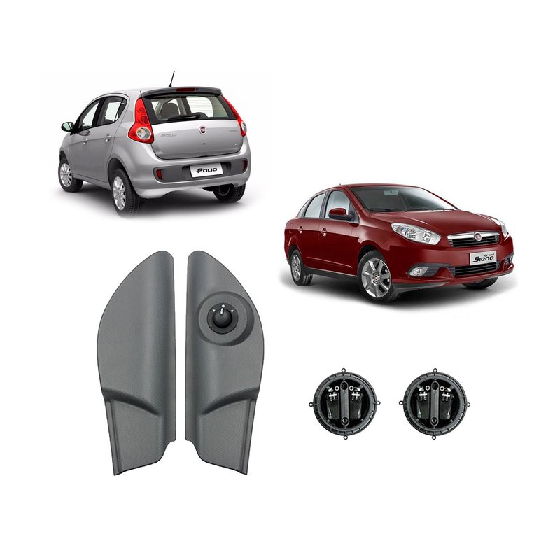 kit retrovisor eletrico palio 2 geracao grand siena 2012 com tilt down tragial