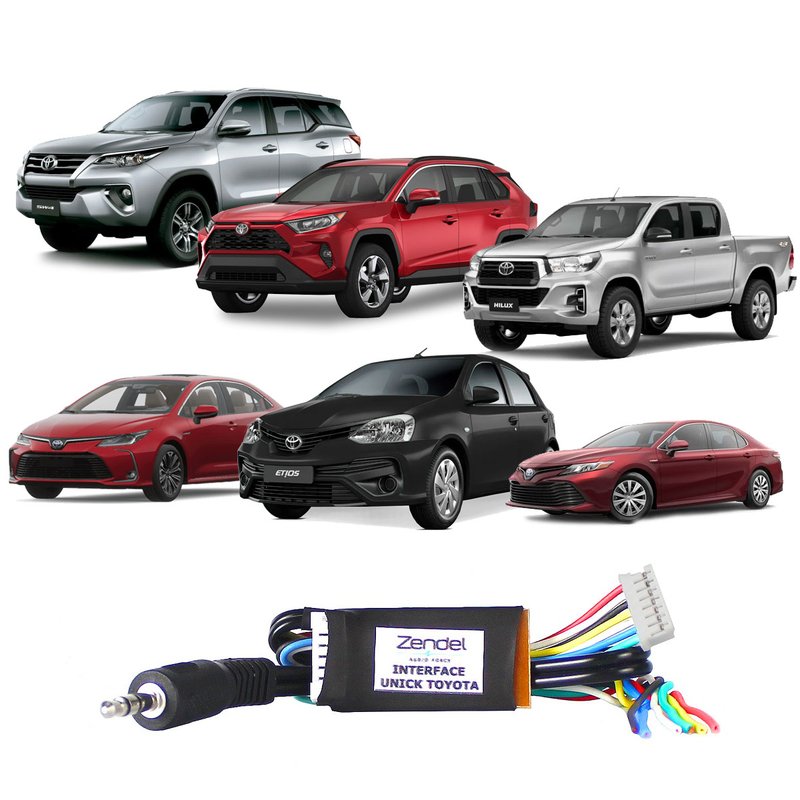 interface para controle de volante unick toyota hillux corolla rav4 etios sw4 camry zendel