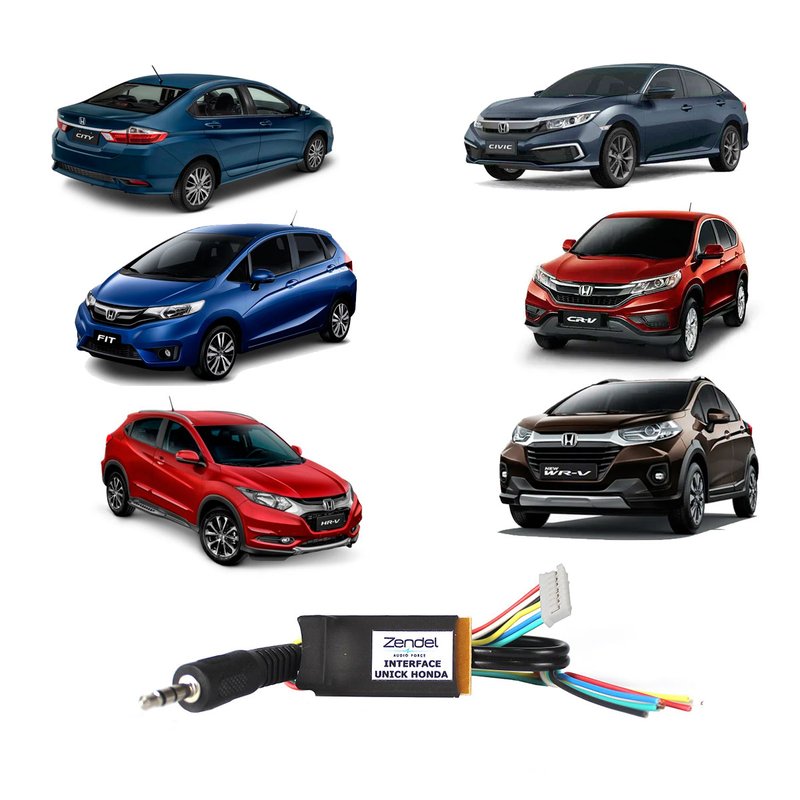 interface controle volante unick honda city civic pcd crv fit hrv wrv zendel