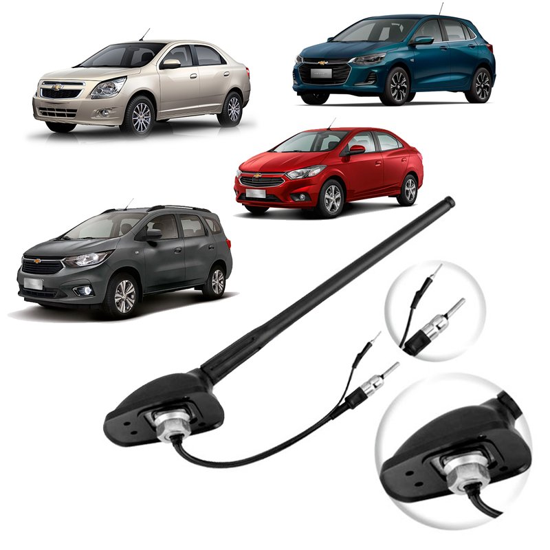 antena de teto dianteira 30 plug din chevrolet spin onix cobalt prisma amplificada