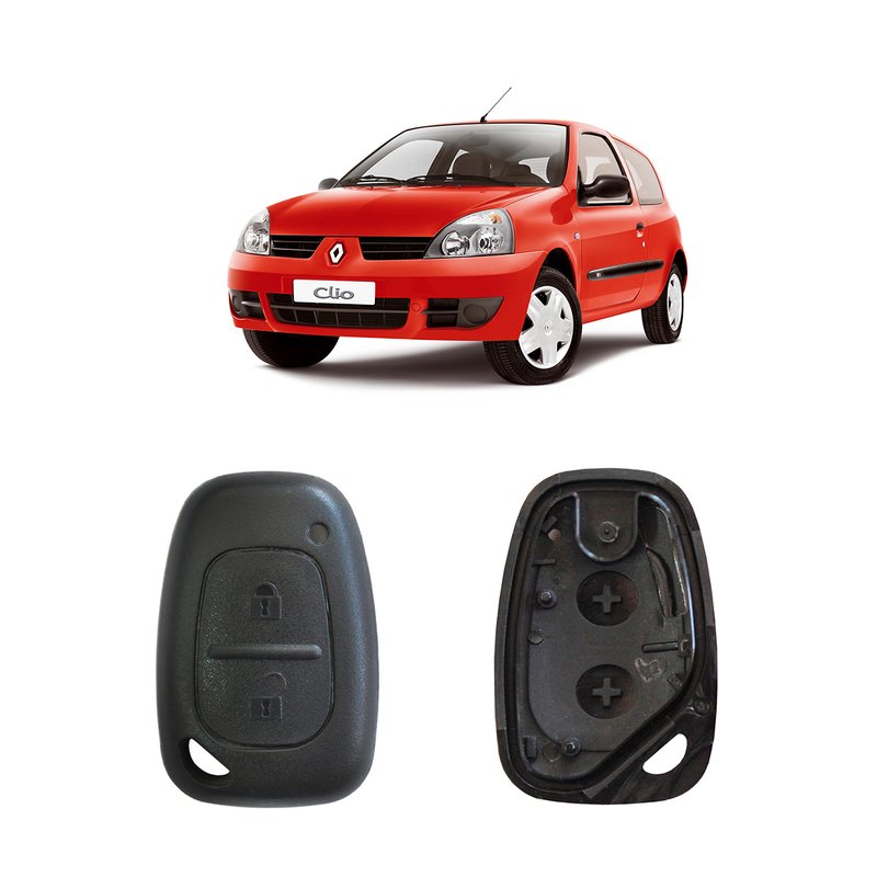 capa controle chave renault clio 2 botoes 0055 com led autokey