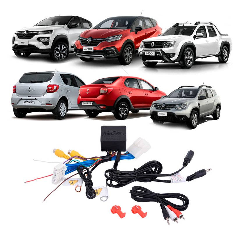interface desbloqueio de video ttr01 para renault oroch sandero duster logan kwid capturtromot