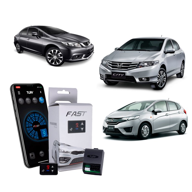 modulo de aceleracao bluetooth honda city fit civic fast 2 0u tury