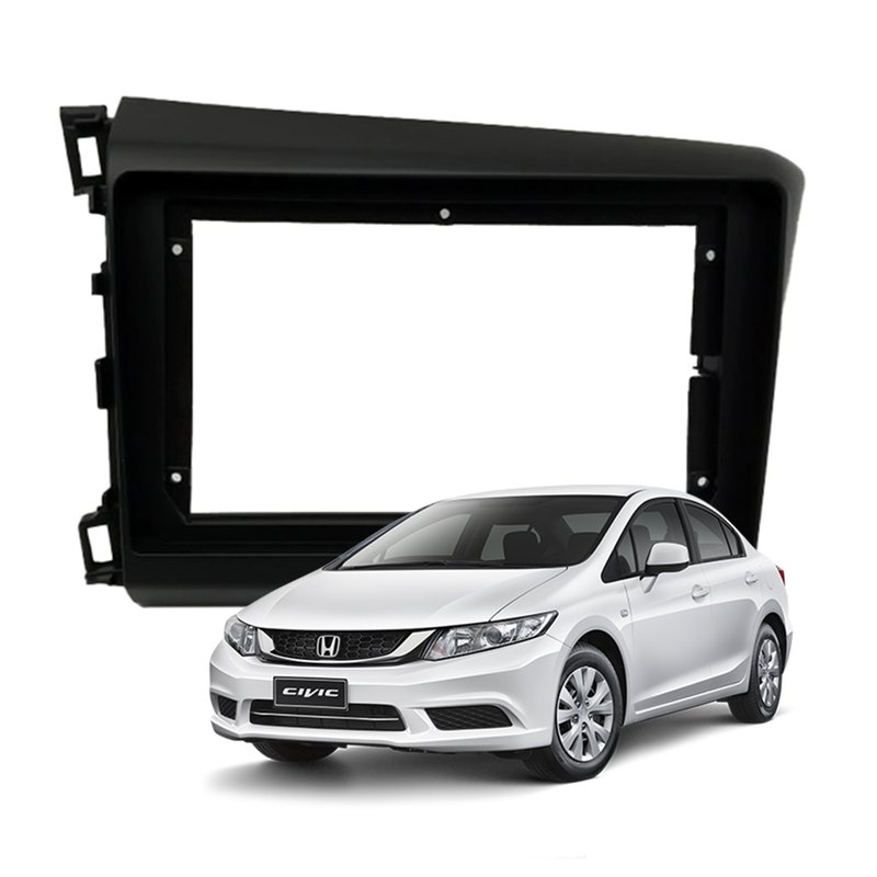 moldura 9 pol honda civic 2013 a 2015 com adaptador 7