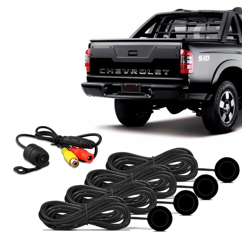 kit sensor de estacionamento camera de re rs330br roadstar