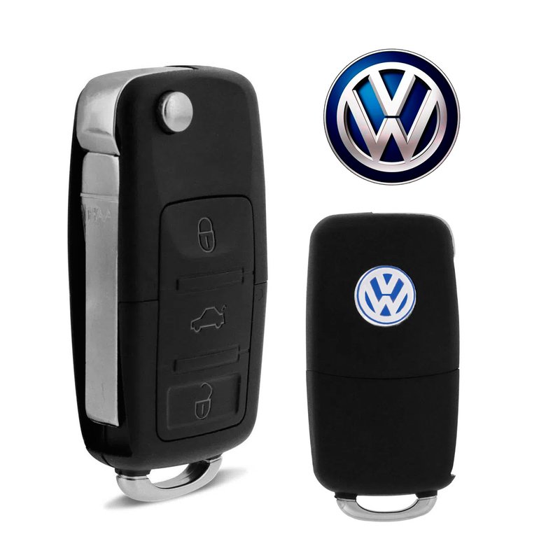 chave canivete alarme universal volkswagen 3 botoes com lamina vw700 wr