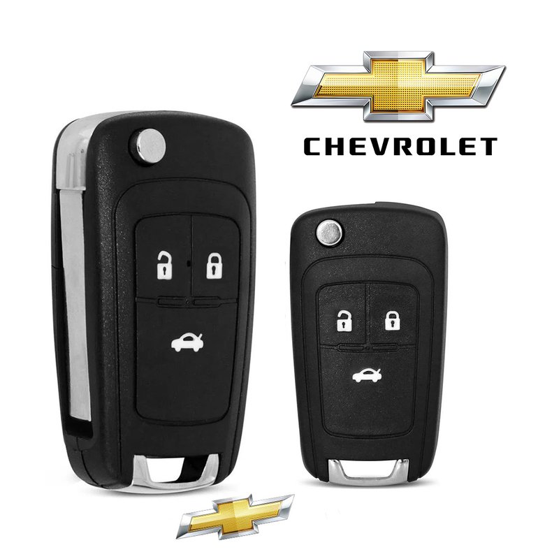 capa chave canivete chevrolet 3 botoes com lamina gm301 wr