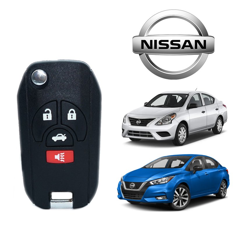 capa chave canivete nissan versa 4 botoes com lamina autokey