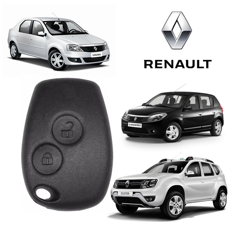capa carcaca frontal chave renault sandero logan duster rn103 wr