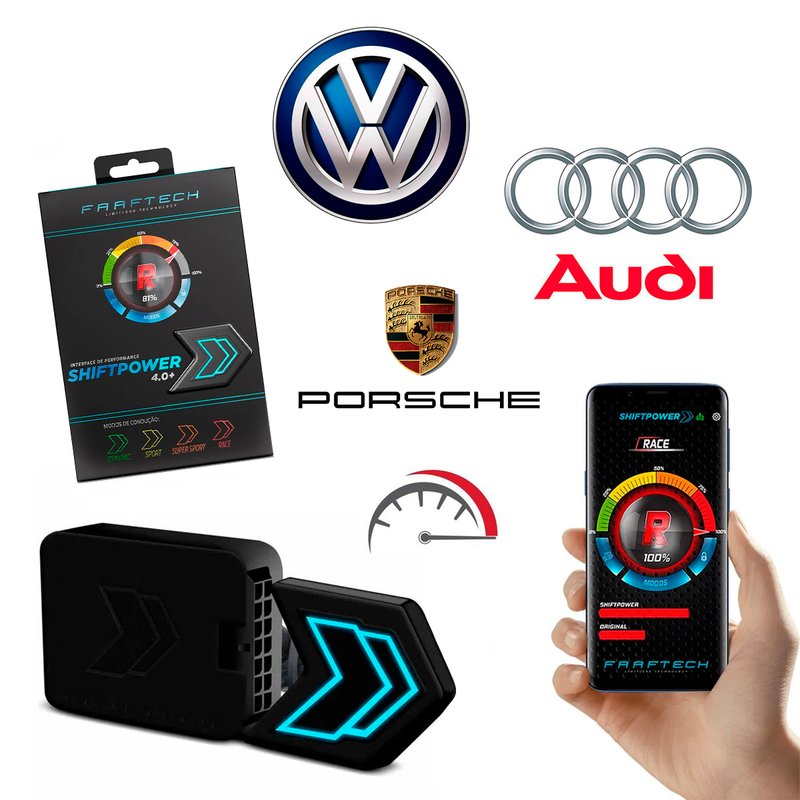 interface de performance modulo acelerador shiftpower bluetooth faaftech sp18 porsche vw volkswagen audi