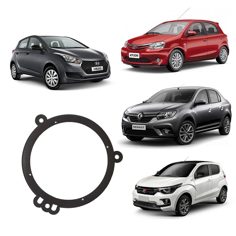 aro adaptador para alto falante toyota etios e hyundai hb20 fiamon