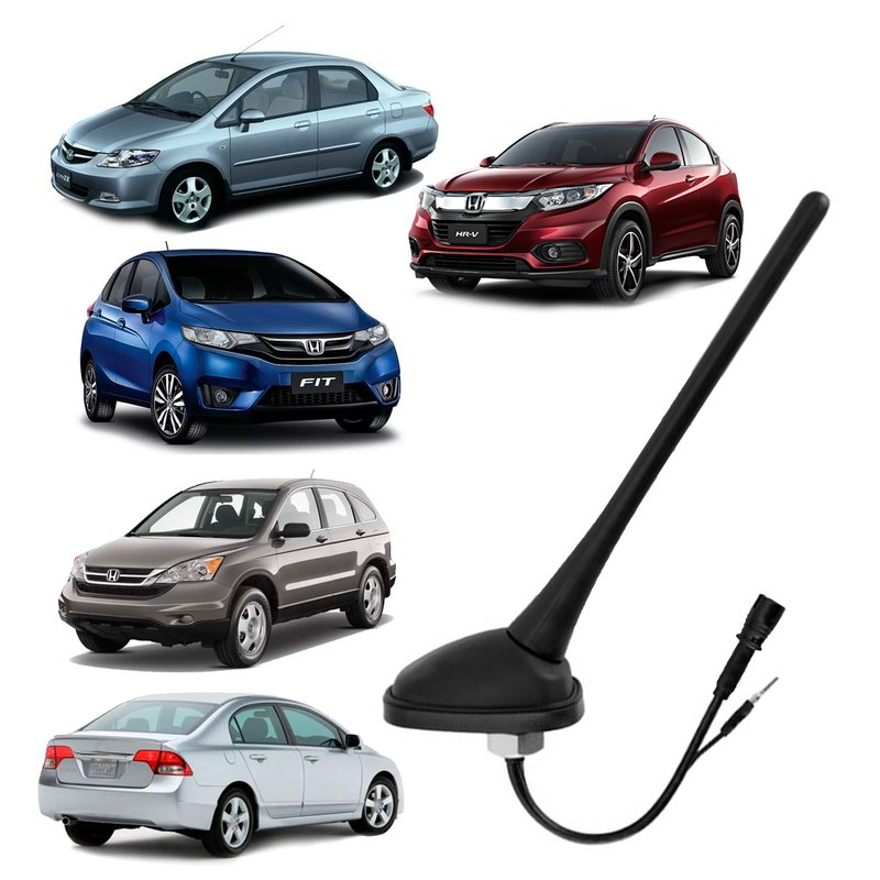 antena de teto extensao raku 76 honda city fit civic crv hrv amplificada an097