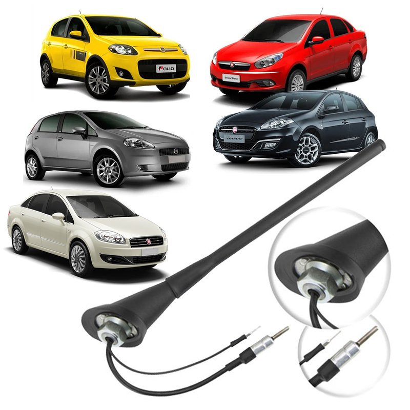 antena de teto traseira 60 plug din fiat amplificada an072