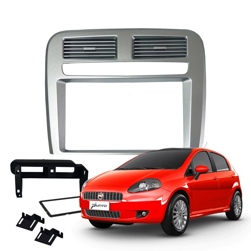 moldura 2 din painel fiat punto 2008 2012 fiamon 3333