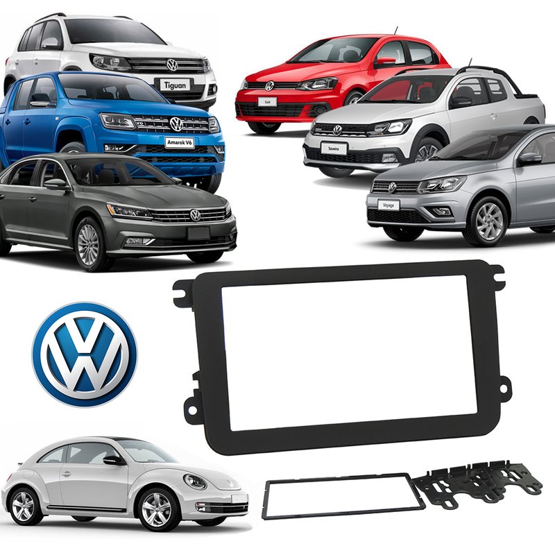 moldura 2 din jetta amarok fusca tiguan passat vw geracao 7 e 8 fiamon 2359