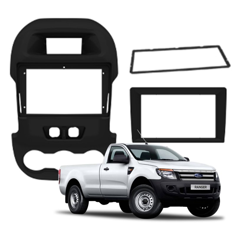 moldura painel ford ranger versao xl xls 2012 a 2015 fiamon sem botao 4501 preto fosco