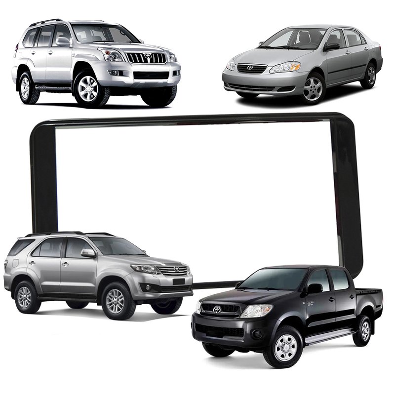moldura 2 din painel toyota corolla hilux prado fiamon 2407