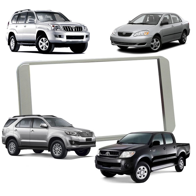 moldura 2 din painel toyota corolla hilux prado fiamon 2273