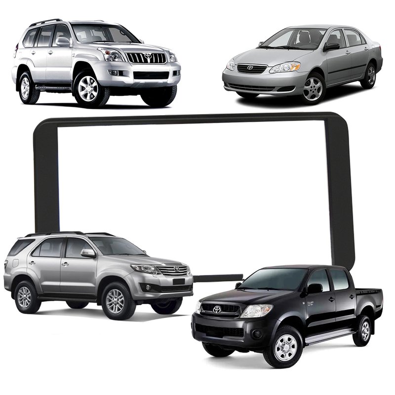 moldura 2 din painel toyota corolla hilux prado fiamon 2411