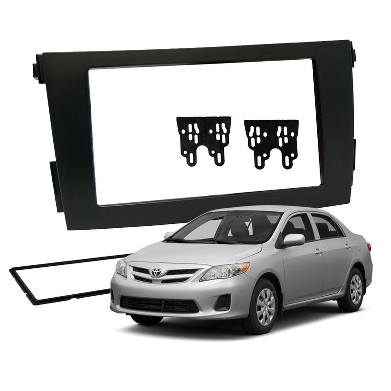 moldura 2 din painel toyota corolla 2008 a 2013 fiamon 2868