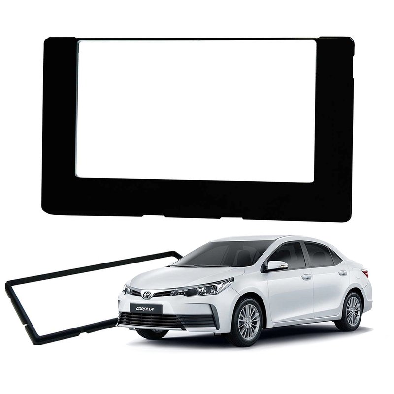 moldura 2 din painel toyota corolla 2017 2018 fiamon 4007