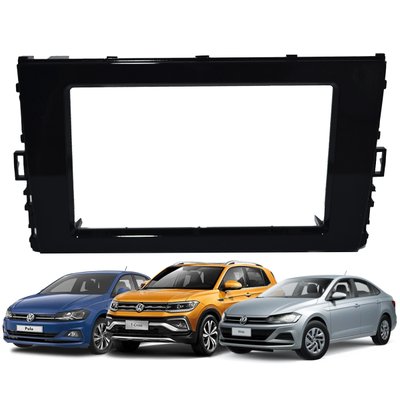 moldura 2 din painel volkswagen virtus novo polo t cross fiamon 4026