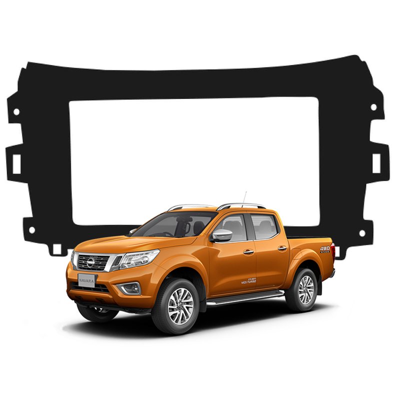 moldura 2 din painel nissan frontier 2017 fiamon 4038