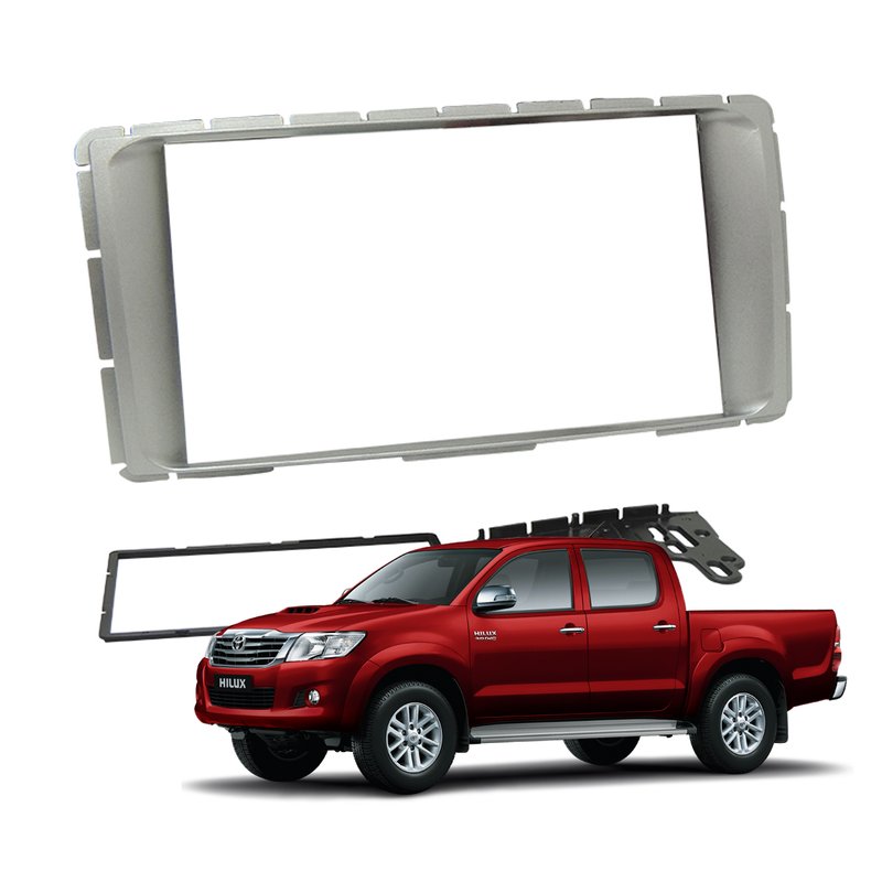 moldura 2 din toyota hilux 2012 a 2015 srv 2012 2445 com acessorios