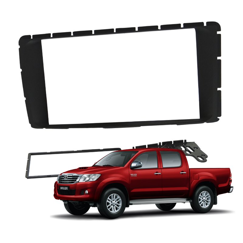 moldura 2 din toyota hilux 2012 a 2015 srv 2012 2368 com acessorios