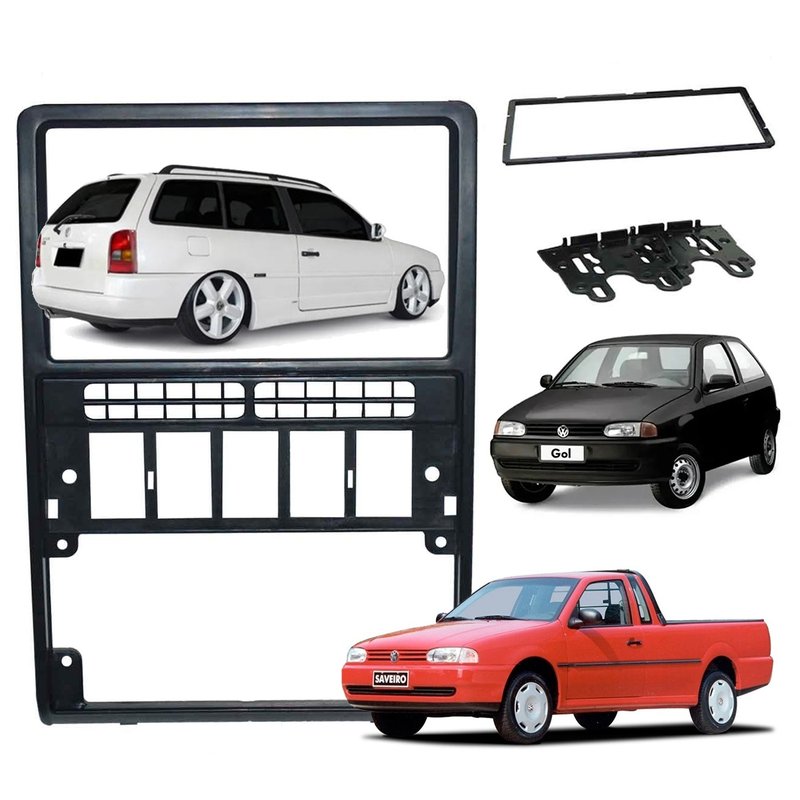 moldura 2 din vw gol parati saveiro bola g2 fiamon 4027