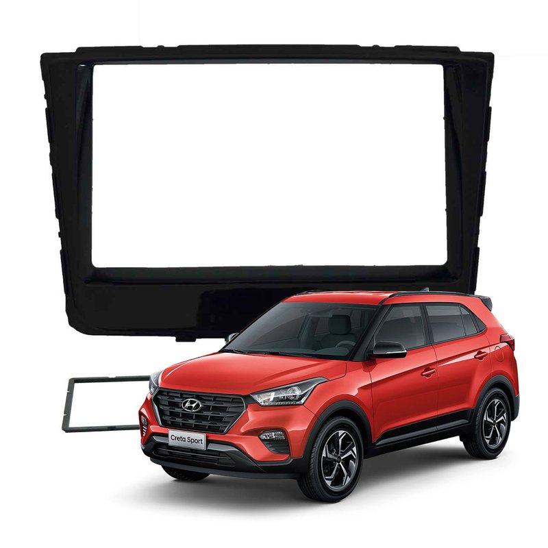 moldura 2 din painel hyundai creta fiamon black piano 4002