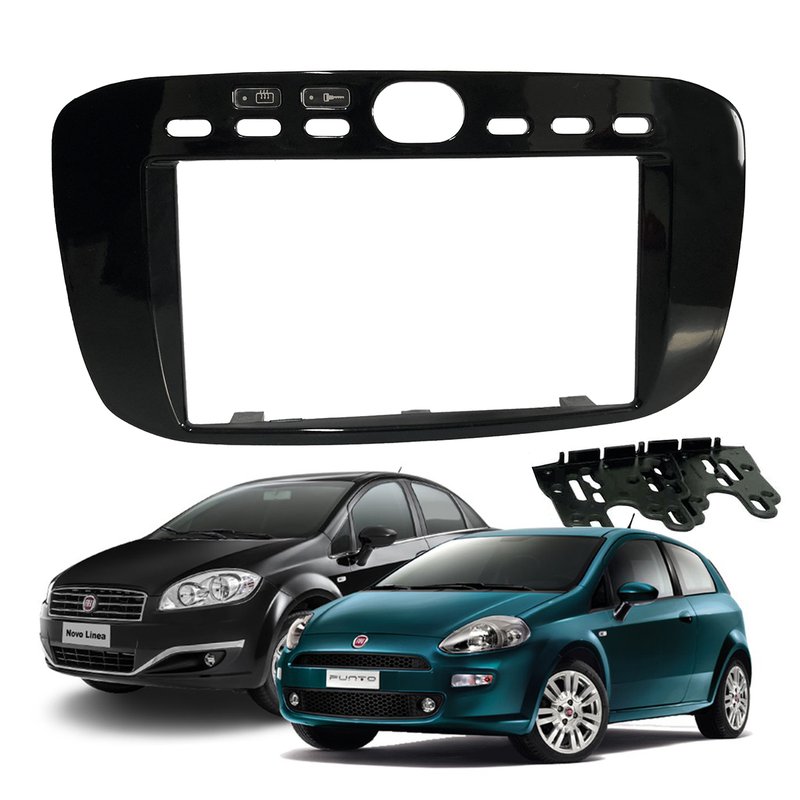 moldura 2 din fiat punto 2013 a 2017 linea 2015 2016 4068 fiamon
