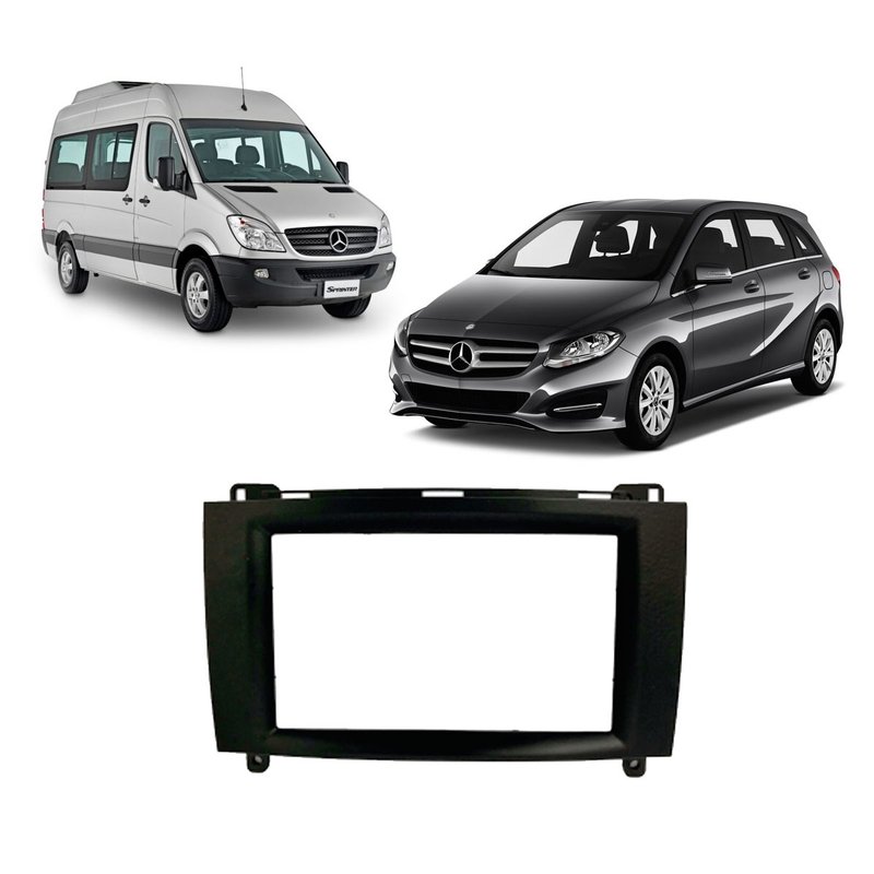 moldura 2 din mercedes benz b200 sprinter 415 2008 a 2016 4089 preto