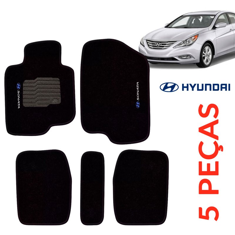 tapete automotivo eloin hyundai sonata universal c0579r 5 pecas preto ecotap