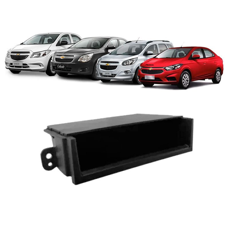 moldura 1 din porta objetos gm chevrolet cobalt onix spin novo prisma autoplast preto